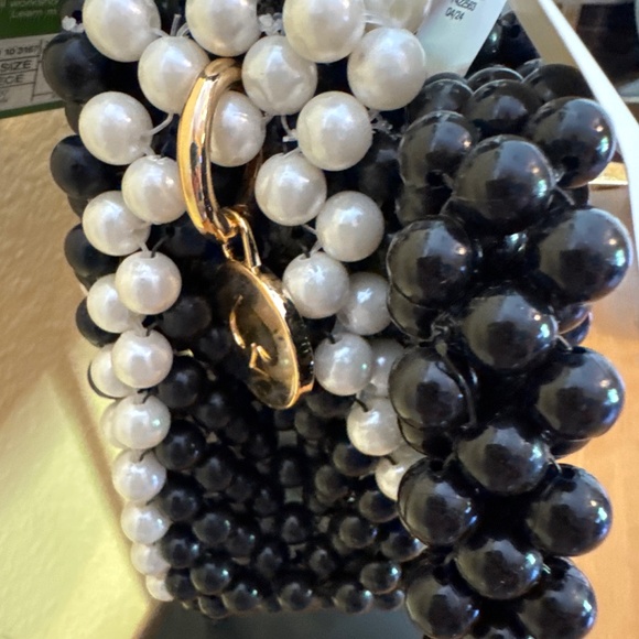 Kate Soade Target X sold out black and white beaded shoulder bag - Picture 4 of 6